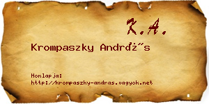 Krompaszky András névjegykártya