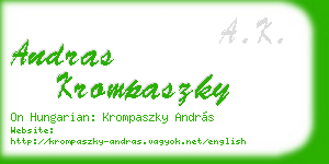 andras krompaszky business card