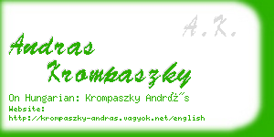 andras krompaszky business card